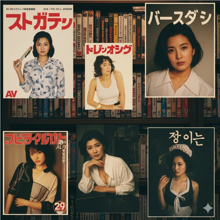 VHS와 DVD 시절의 레전드 야동. 빈티지한 VHS 테이프와 DVD 케이스를 배경으로 한 이미지.